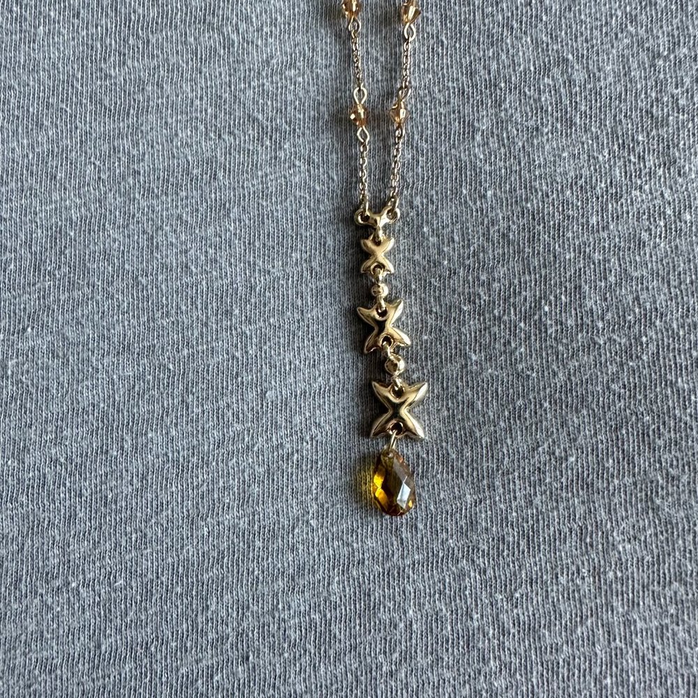 Crystal Jewel Floral Necklace - Picture 2 of 3